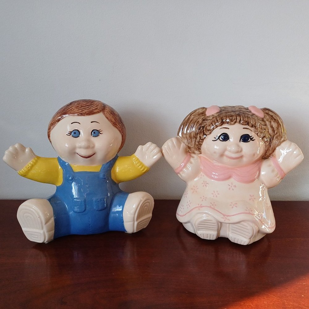 Vintage Ceramic Cabbage Patch Kid Figurines